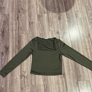 Forest Green Long Sleeve Women's Top